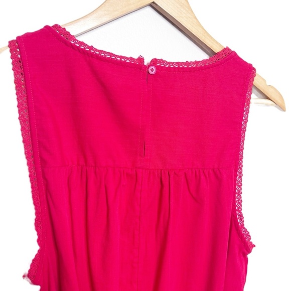 NWT Knox Rose Lace Neck Sleeveless Tie Waist Midi Dress Women's - Picture 12 of 16